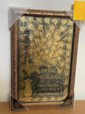 Jane Austen Pride & Prejudice Foiled Peacock Art Print Regency Bookish Academia
